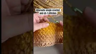 Try this with your variegated yarn! 🧶 #crochet #mossstitch