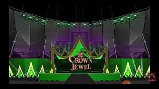 WWE crown jewel 2021 Roman Reigns and Brock Lesnar Entrance theme in stage celebrations