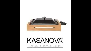 Grill elettrico con base in bamb&ugrave;