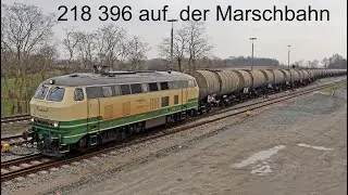 Hemmingstedt: Brohltalbahn 218 396 auf Marschbahn