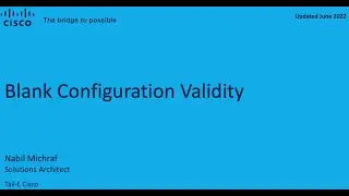 Blank Configuration Validity