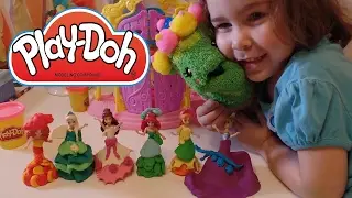 Play Doh Sparkle Princess Ariel Elsa Anna Disney Frozen MagiClip Glitter Glider Magic Clip Dolls