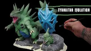 Я создал, напечатал на 3D-принтере и раскрасил реалистичную эволюцию Тиранитара из Покемонов.