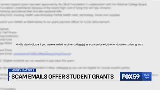 Money Matters: Scam emails offer student grants