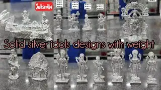 solid silver idols designs with weight ll silver pooja articles collection