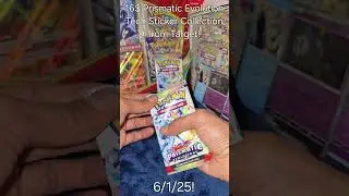 6-1-25 16$ Prismatic Evolutions Tech Sticker Collection from Target! #pokemon #pokemoncards