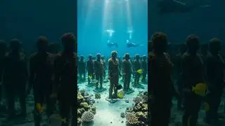 समुद्र के नीचे मौत का शहर 😨 | Underwater Museum Mystery #videos #shortsfeed #viralvideo