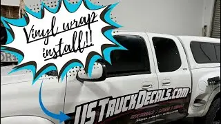Custom vinyl wrap install and a wash/wax for this old Tundra work truck. 
