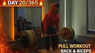 Day 20/365 💪 PULL WORKOUT | Deadlift & Back Attack | 365 Days Fitness Journey