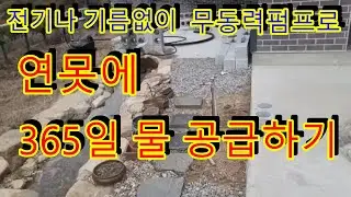 전기나 기름없이 연못에 365일 물 공급하기