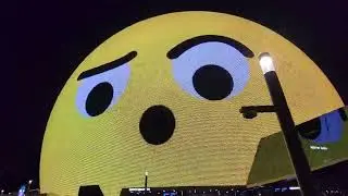 Las Vegas sphere emoji seen very close