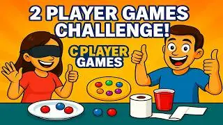 2 Player Games Challenge! Blindfold Toss, Color Match & Toilet Paper Cup Race! 🔥