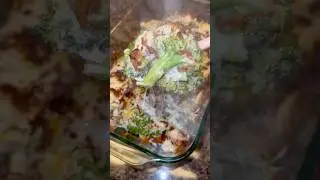 Низкоуглеводная запеканка с курицей, беконом и соусом ранч 🤤