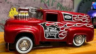 Custom DRAGGERZ 1956 Ford Panel Truck Hot Wheels Slot Car on CalefNoise eBay 