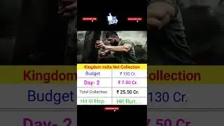 Kingdom India Net Collection Day- 2 || #kingdom #vijaydevarakonda #satyadevkancharana #shorts