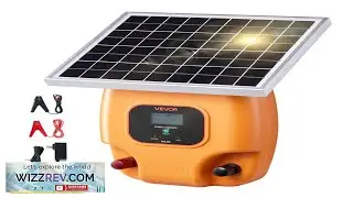VEVOR Solar Fence Charger 0.6J 8kV Solar Powered Fence Charger 1.86