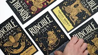 Print meets whimsy with Runcible Cider's promotional postcards