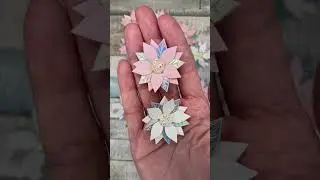 #handmade #papercraft #diy #diyprojects #christmasflowers #embellishments #christmascrafts