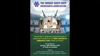 BNPL Season XI Unbrako Cup 2024 l The Bombay Bolts Nuts Merchants Association l Borivali