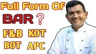 Full form of BAR, KOT, BOT, f&B, GST, VAT, APC MTD!
