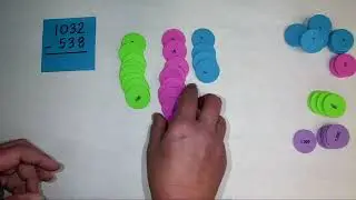 SPIRAL Subtraction of Whole Numbers to Thousands with Place Value Disks: Traditional Algorithm