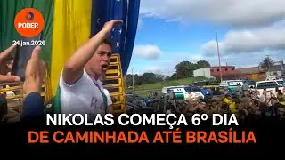 Nikolas começa 6º dia de caminhada até Brasília
