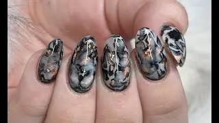 GRANITE STONE NAILS | Builder Gel Nail Tutorial
