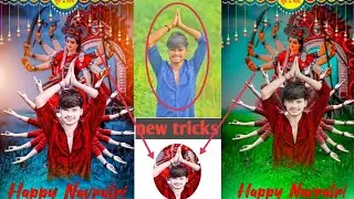 Happy Durga Puja photo editing full Hindi tutorial in picsart//happy navratri photo editing new 2023