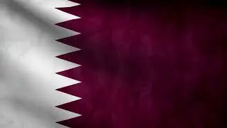 [10 Hours] Qatar Flag Waving - Video & Audio - Waving Flags