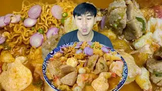 ENAK BANGET!!MAKAN SEBLAK PRASMANAN COMBO MIE SEDAAP KSC🥵