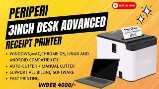 PeriPeri 3inch Desk Advanced 80mm Inkless Receipt Thermal Printer with Auto Cutter(USB)