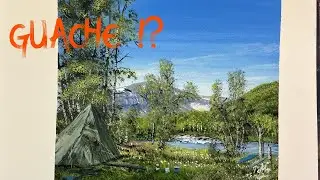 Oilpainter tries Guache for the first time!
