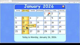 Starfall Daily Calendar - January 26, 2026