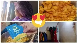 Aaj aalu ki sabji mein pasta chij masala Dali bahut testi Laga 😘👌🏻 Afsana ka aasiyana vlog