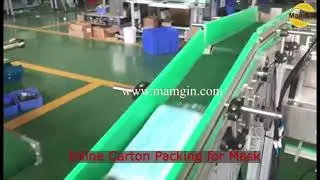 Online Carton Packing Machine Connect to Face Mask Machine