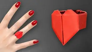 СЕРДЦЕ | Бумажное кольцо | Изготовление Сердечного Кольца / Оригами