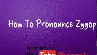 How to pronounce Zygopterides
