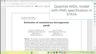 Estimating Quantile Panel ARDL model with Pool Mean Group PMG Specification in Stata