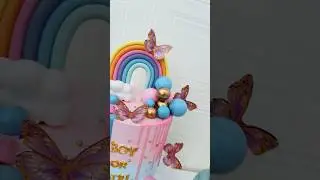Rainbow cake  🌈 #rainbowcake #rainbow #caketechiniques #cakedecorating #rainbowchocolatecake