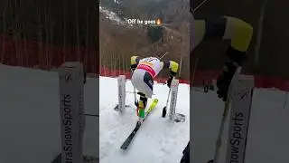 View from the start of the slalom race on the Feldberg!🎿🔥