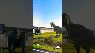 GORILLA VS DINOSAUR GOOGLE EARTH#shorts