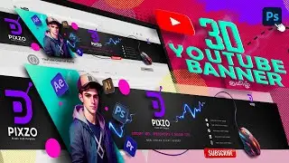 How to Create a Stunning Professional 3D YouTube Banner in Photoshop | Step-by-Step Tutorial  tamil