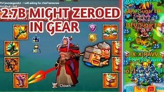$Fu! DECIMATES 2.7B In War Gear. -1.2 Billion Might and 80M Troops with Massive T4. Lords Mobile.