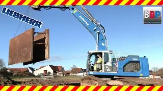 💙 Liebherr R 938 💙, Erschließung Neubaugebiet, Affalterbach, 09.02.2022.