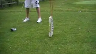 Hitting a golf ball through a phone book.