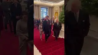 Prince William and Kate Middleton welcome the Emir of Qatar