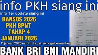 PKH HARI INI, TER UPDATE SIANG INI 10 JANUARI 2025 PKH BPNT TAHAP 4 INI DIA CAIR SEMOGA BERMANFAAT