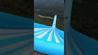 Cliff Slide is Fun 😱🔥  Girl Slides with Instructor on Cliff Airbag! #cliffactivity #cliffslide