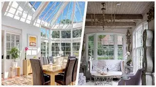 75 Blue Floor And Multicolored Floor Sunroom Design Ideas You'll Love ⭐️