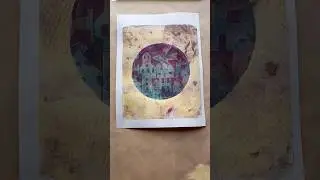 Gel print using 2 gel plates #monoprint #gelprint #gelprinting #printmaking #artjournaling